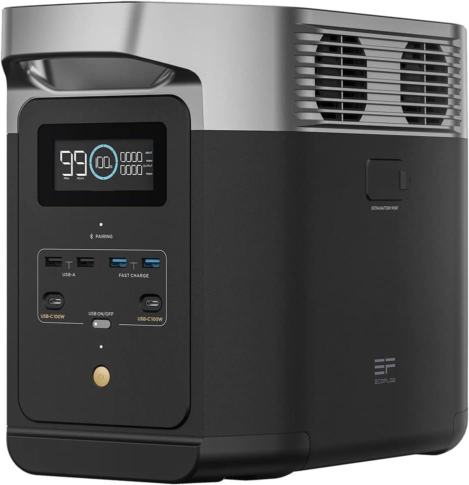 EcoFlow DELTA 2 Tragbare Powerstation 1024Wh, erweiterbar bis 3kWh Powerstation