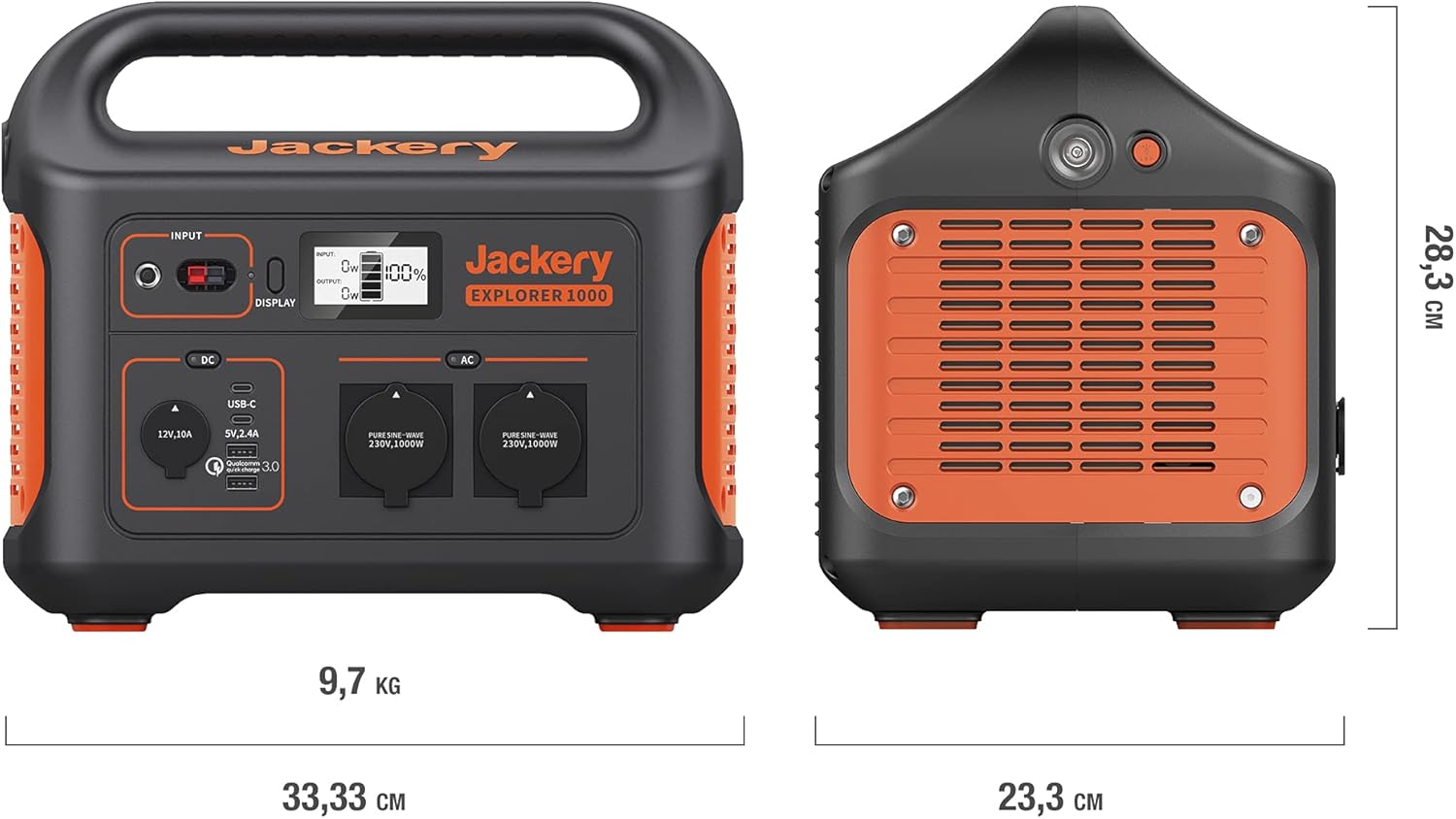 Jackery Explorer 1000, 1002 Wh Portable Power Station 220 V/1000 W Solar Generator